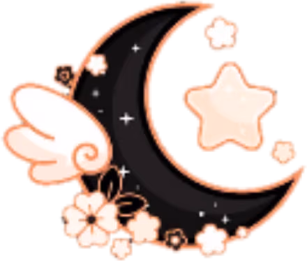 pastelorangeandblackmoon emote