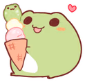 Frog_icecream emote