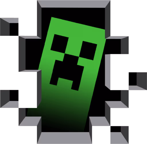 minecraft_creeper_behind_wall sticker