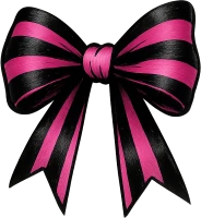 Blackandpinkbow emote