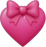 Pinkheartwithabow emote