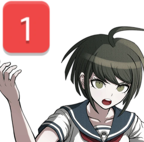 komaru_naegi_ping emote