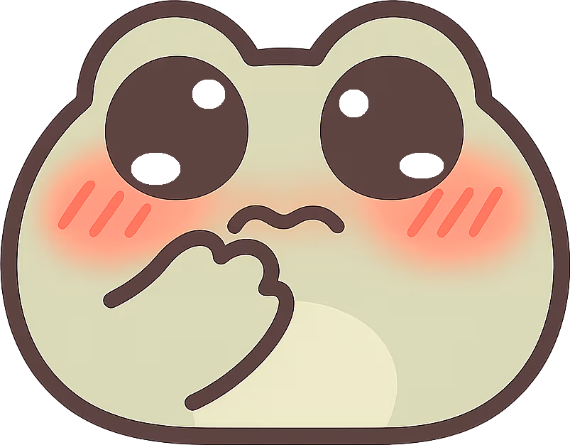 frog_blushing emote
