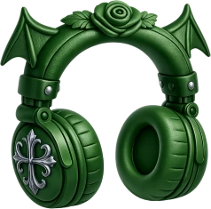 Greengothicheadphones emoji