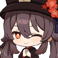 Chibi_HuTao_Wink emote