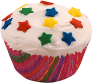 Rainbowstarcupcake emote