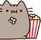 Pusheen_popcorn emote