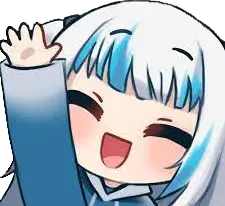 GawrGuraWaveBackgroundless emote