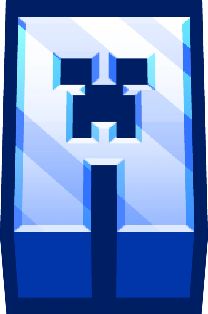minecraft_blue_A sticker