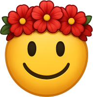 Redfloweremoji static emote