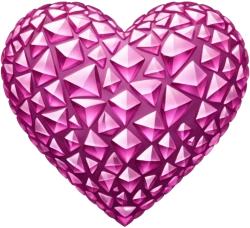 Pinkcrystalheart emote