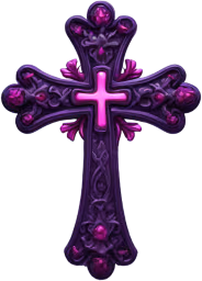 Gothpurplecross emote