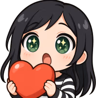 Girlholdingheart emote