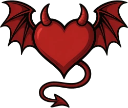 Reddevilheartwithwings emote