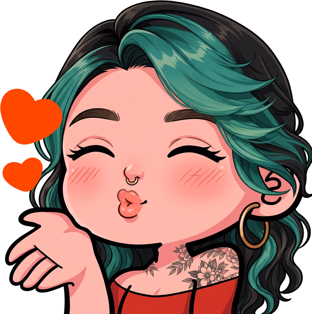 mona_blowing_kiss sticker