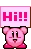 KirbySignHi emote