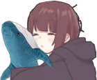 menheraHugBlahaj emote