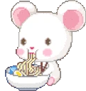 MouseEatsRamen emote
