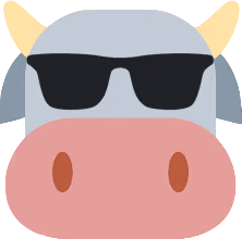 cow_with_sunglasses sticker