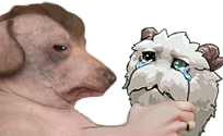 creatureStranglingPoro emote