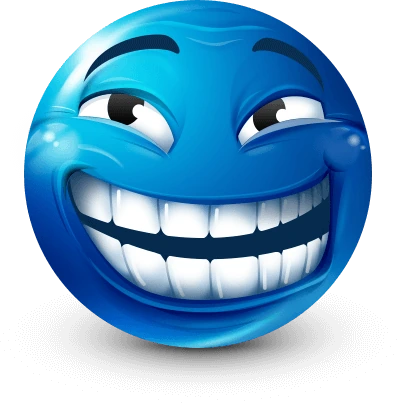 TrollFaceBlueEmojiball emote