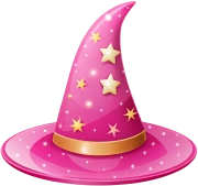 Starrypinkwizardhat emote