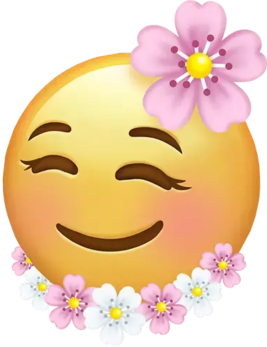 Blush_Smile_Flowers static emote