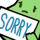 sorry_sign_bean emote