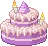PurpleTwoTierCake emoji