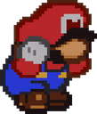 PaperMarioCrouch emote