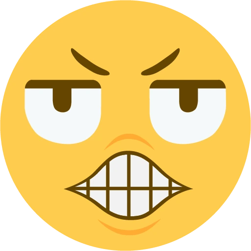 grimmacing emote