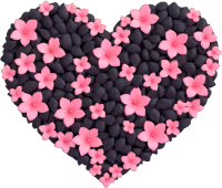 Pinkblacksakuraheart emote