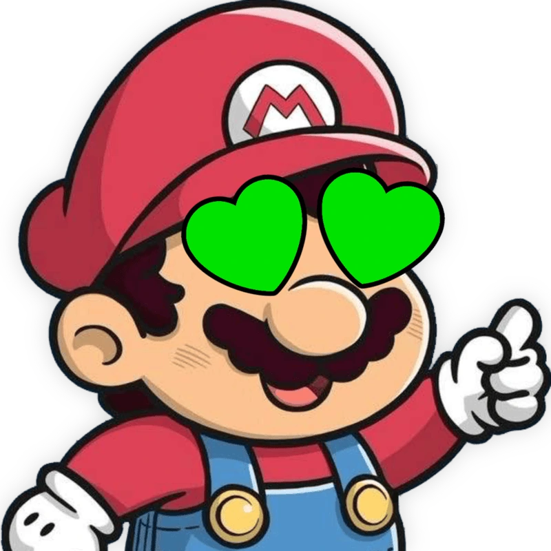 Mario_HeartGreenEyes emote