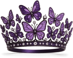 Purple_butterfly_crown emoji