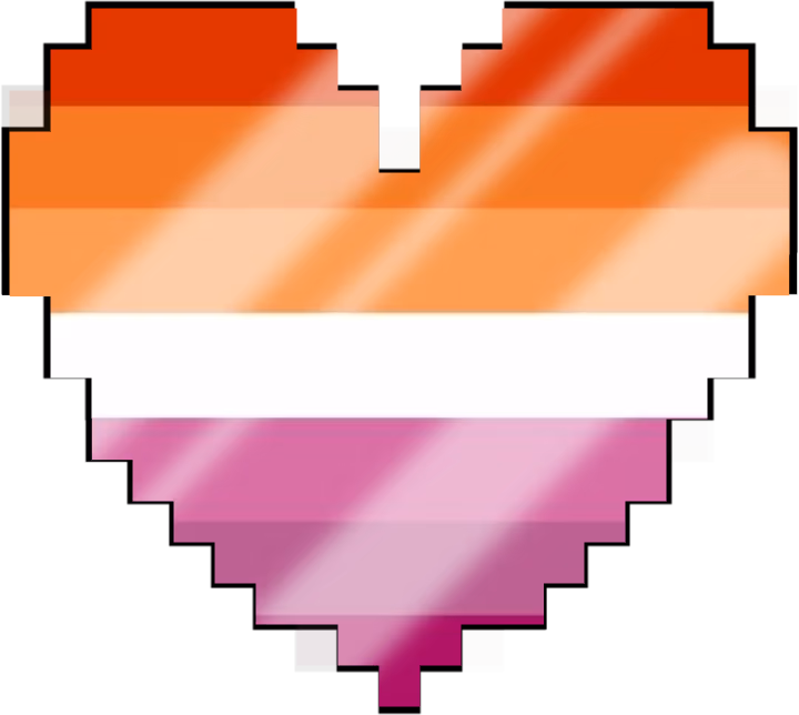 LesbianFlagPixelHeart emote