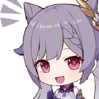 Chibi_Keqing_Cheer emote