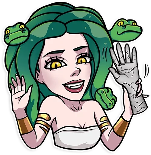 medusa_hands_up emote