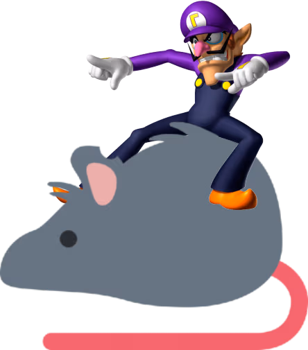 Waluigi_Riding_A_Rat emote