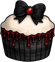 Gothicbowcupcake emoji
