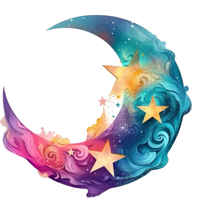 Rainbowmoonstars emote