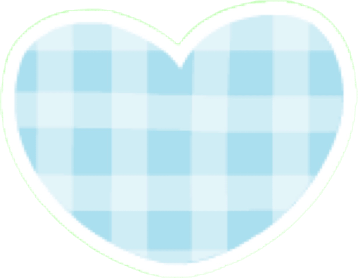 GinghamHeartBlue static emote