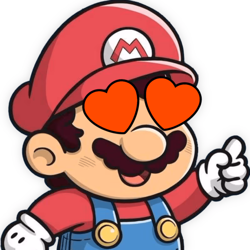 Mario_HeartOrangeEyes emote