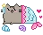 PusheenMermaid emote