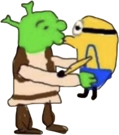 shrek_minion_kissing emote