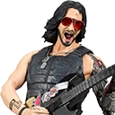 KeanuCyberpunkOnGuitar emote