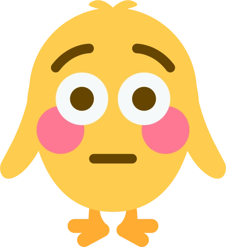flushedChick emote