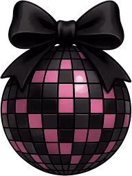 Blackandpinkdiscoball emote
