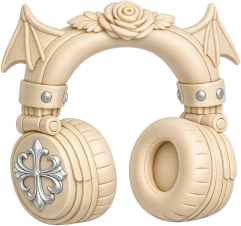 Beigegothicheadphones emote