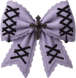 Purple_goth_bow emote