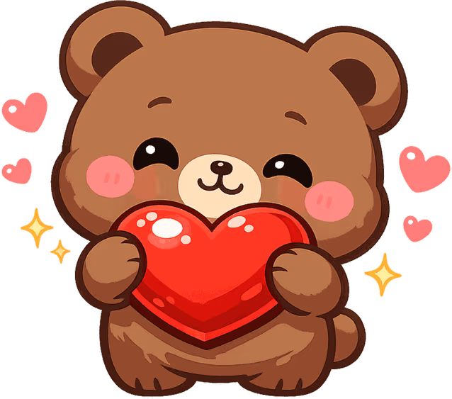 Bearwithheart emote